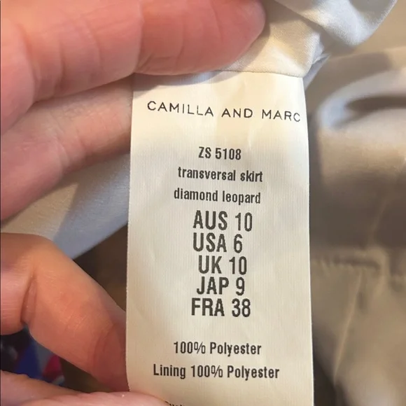 Camilla & Marc Vibrant A-Line Mesh Skirt Size 6 - Picture 9 of 9